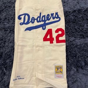 Brand new with tags. Authentic Mitchell & Ness Jackie Robinson Dodgers Jersey